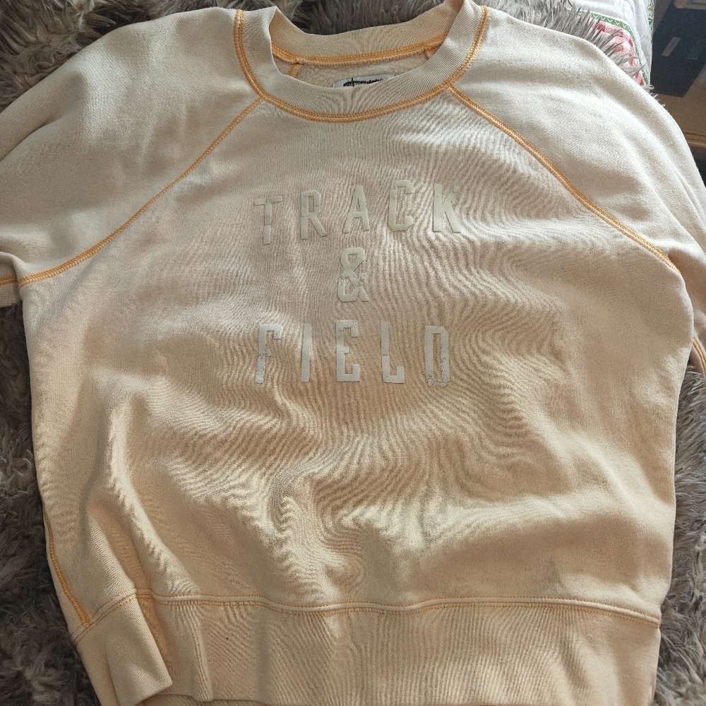 American Eagle Women's Beige Crewneck Sweater